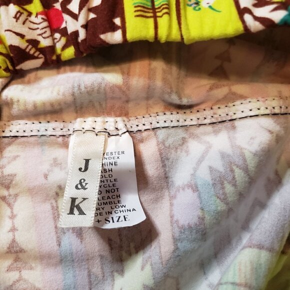 J & K Leggings - Bright multi color print - Picture 4 of 4